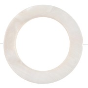 30 mm mother-of-pearl hollowed circle bead - Natural x1|raw }}