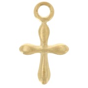 11x6.5mm Cross charm for costume jewelry - Gold x6