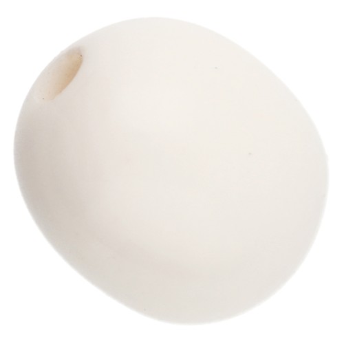 Oval tube beads 12x10 mm - Off-white x5
