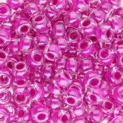 Seed beads Miyuki 6/0 209 - Fuchsia Lined Crystal x8g|raw }}