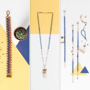 Assortment of 5 feather charms Made by Me 17 mm Sorbet