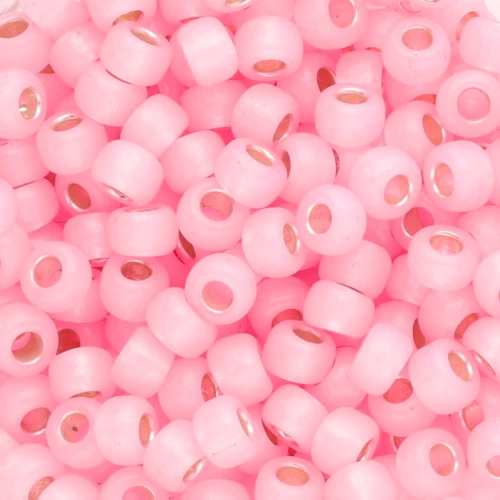 Seed beads Miyuki 6/0 643 - Dyed Light Pink Silver Lined x8g