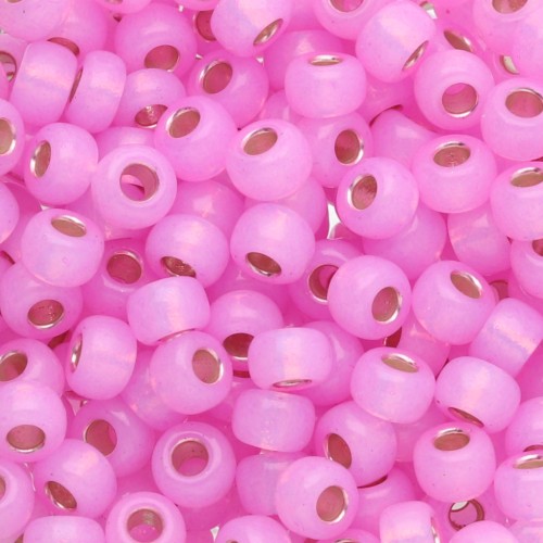 Seed beads Miyuki 6/0 644 - Dyed Pink AB Silver Lined x8g