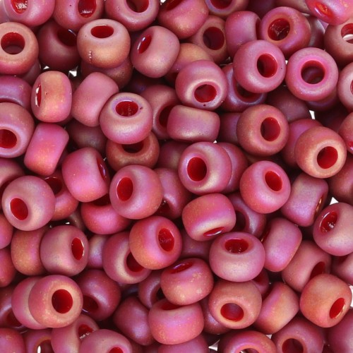 Seed beads Miyuki 6/0 4696 - Opaque Glazed Dark Red Mat AB x8g