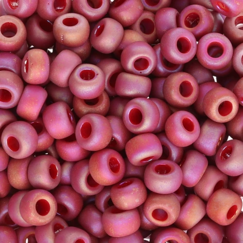 Seed beads Miyuki 6/0 4696 - Opaque Glazed Dark Red Mat AB x8g