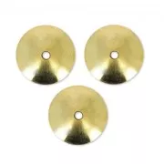 bead cap smooth 8mm fine Gold plated x10