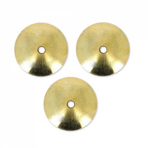 bead cap smooth 8mm fine Gold plated x10