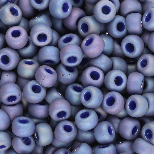 Seed beads Miyuki 6/0 4703 - Opaque Glazed Bayberry Mat AB x8g