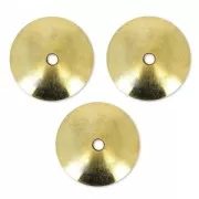 bead cap smooth 10mm fine gold plated x8