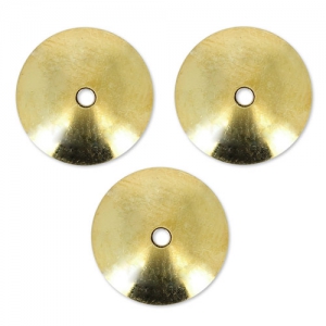 bead cap smooth 10mm fine gold plated x8