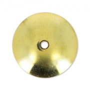 bead cap smooth 12mm fine Gold plated x8