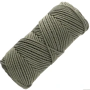 Khaki - 2 mm macramé cotton cord spool - Khaki x100m 2 mm macramé cotton cord spool - Khaki x100m