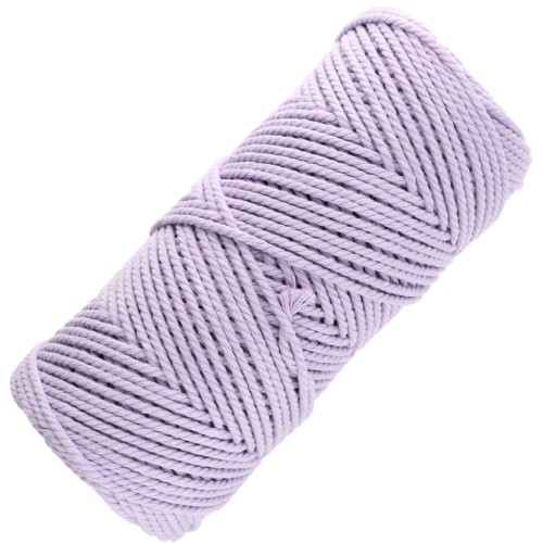 2 mm macramé cotton cord spool - Mauve x100m
