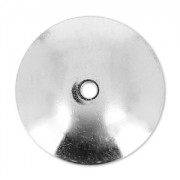 bead cap smooth 15mm silver tone x6|raw }}