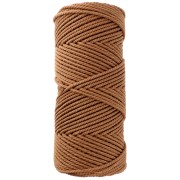 Cotton macramé cord spool 2 mm - Mocca x100m|raw }}