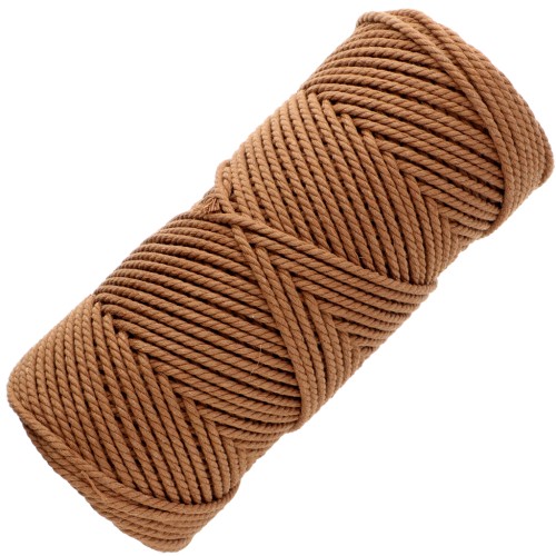 Cotton macramé cord spool 2 mm - Mocca x100m