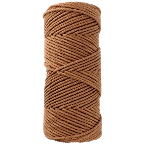 Cotton macramé cord spool 2 mm - Mocca x100m