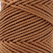Cotton macramé cord spool 2 mm - Mocca x100m