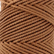 Cotton macramé cord spool 2 mm - Mocca x100m