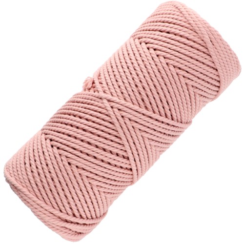 2 mm macramé cotton cord spool - Nude x100m