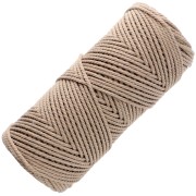 2 mm macramé cotton cord spool - Sand x100m