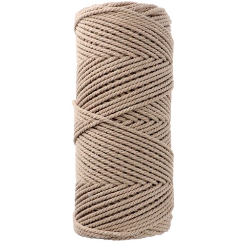 2 mm macramé cotton cord spool - Sand x100m