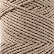 2 mm macramé cotton cord spool - Sand x100m