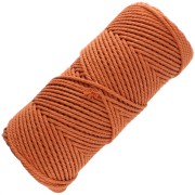 Cotton macramé cord spool 2 mm - Terracotta x100m