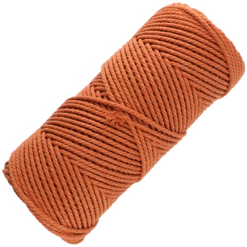 Cotton macramé cord spool 2 mm - Terracotta x100m