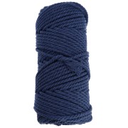 Spool of cotton macramé cord 3 mm - Indigo x50m|raw }}