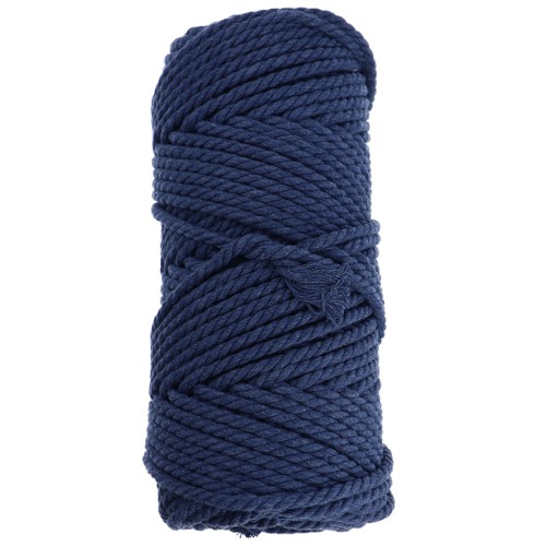 Spool of cotton macramé cord 3 mm - Indigo x50m