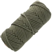 Khaki - Spool of cotton macramé cord 3 mm - Khaki x100m Spool of cotton macramé cord 3 mm - Khaki x100m