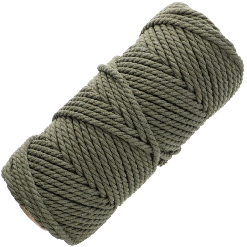 Spool of cotton macramé cord 3 mm - Khaki x100m
