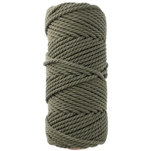Spool of cotton macramé cord 3 mm - Khaki x50m