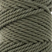 Spool of cotton macramé cord 3 mm - Khaki x100m