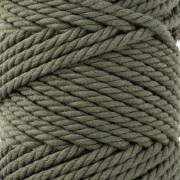 Spool of cotton macramé cord 3 mm - Khaki x50m
