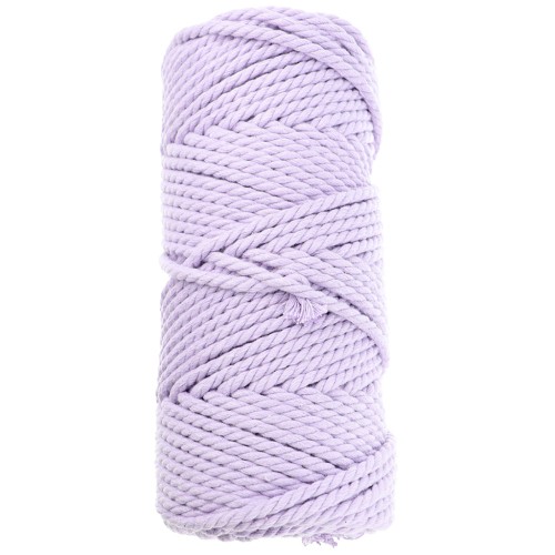 Spool of cotton macramé cord 3 mm - Mauve x50m