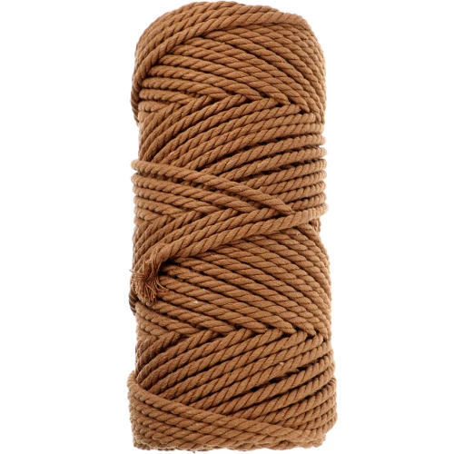 Cotton macramé cord spool 3 mm - Mocca x50m
