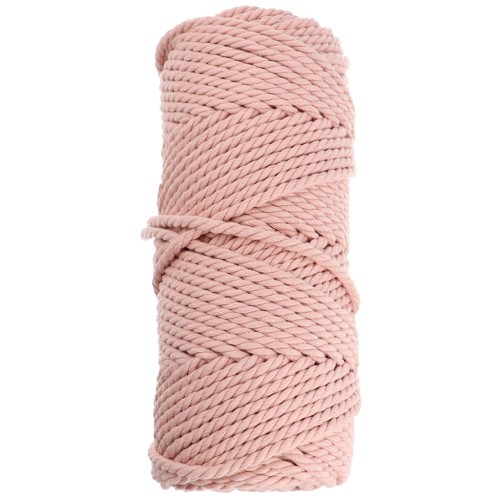 Spool of cotton macramé cord 3 mm - Nude x50m
