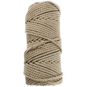 Spool of cotton macramé cord 3 mm - Sable x50m