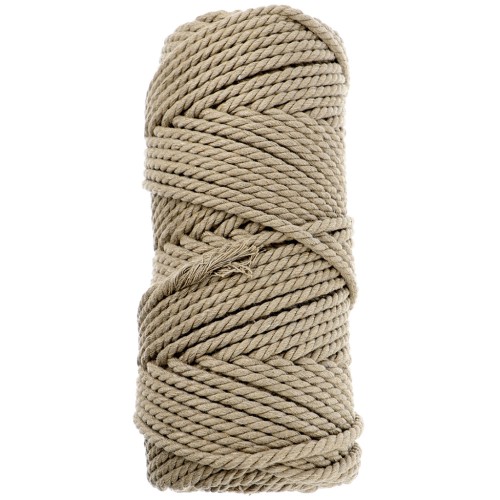 Spool of cotton macramé cord 3 mm - Sable x50m