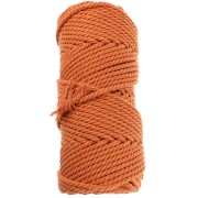 Cotton macramé cord spool 3 mm - Teracotta x50m|raw }}