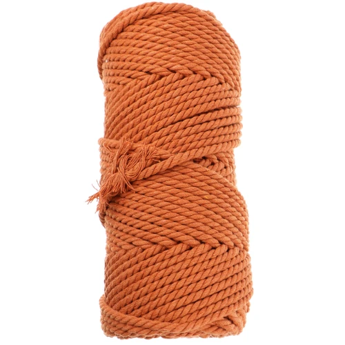 Cotton macramé cord spool 3 mm - Teracotta x50m