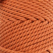 Cotton macramé cord spool 3 mm - Teracotta x50m