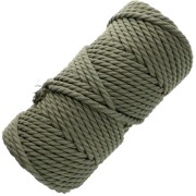5 mm macramé cotton cord spool - Khaki x50m