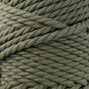 5 mm macramé cotton cord spool - Khaki x50m