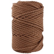 Cotton macramé cord spool 5 mm - Mocca x50m