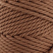 Cotton macramé cord spool 5 mm - Mocca x50m