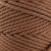 Cotton macramé cord spool 5 mm - Mocca x50m