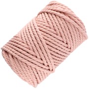 Cotton macramé cord spool 5 mm - Nude x50m